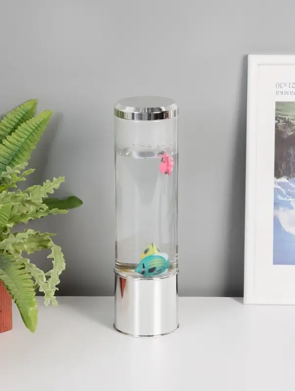 Светильник Светильник "Аквариум с рыбками" LED RGB 4,5Вт USB серебро 8,7х8,7х27 см