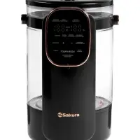 Термопот Sakura SA-1375BK, 1200 Вт, 3 л, 45-100°С, сенсор, LCD дисплей, стекло, черный Термопот Sakura SA-1375BK, 1200 Вт, 3 л, 45-100°С, сенсор, LCD дисплей, стекло, черный