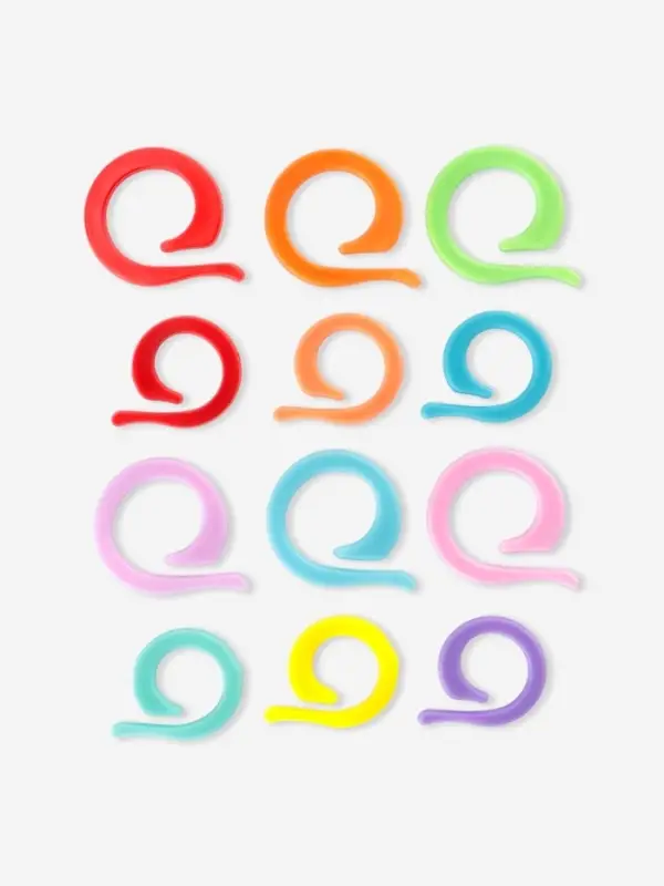 Кольцо-маркер для вязания, d=1.6 / 2.1 см, 20 шт., разноцветное