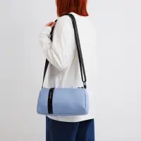 Сумка молодёжная на молнии, 29&times;11&times;15 см, голубая