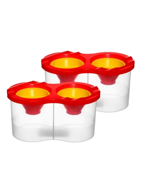 Стакан- непроливайка, набор, Calligrata, 2 штуки, двойные, с заглушкой, 300 мл, МИКС