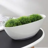 Горшок для цветов с поддоном Plast-Avenue &laquo;Лодочка&raquo;, 3 л, пластиковый, белый