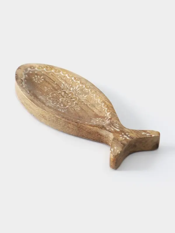 Блюдо в форме рыбки &laquo;Пряник&raquo;, 25.5&times;10&times;2 см, дерево манго