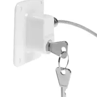 Замок блокиратор на окно ТУНДРА, самоклеющийся, с тросом 18 см