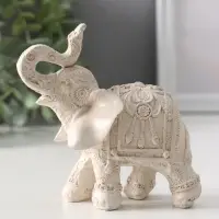 Фигура «Слон Махараджа», 10×5.5×9.5 см, слоновая кость