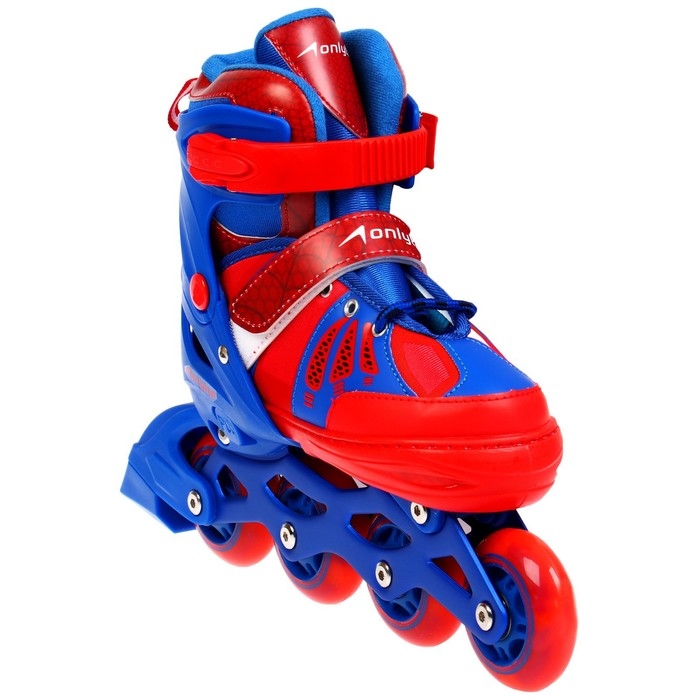 Роликовые коньки раздвижные ONLYTOP, р. 34-37, светящиеся колёса PU 64 мм Роликовые коньки раздвижные ONLYTOP, р. 34-37, светящиеся колёса PU 64 мм