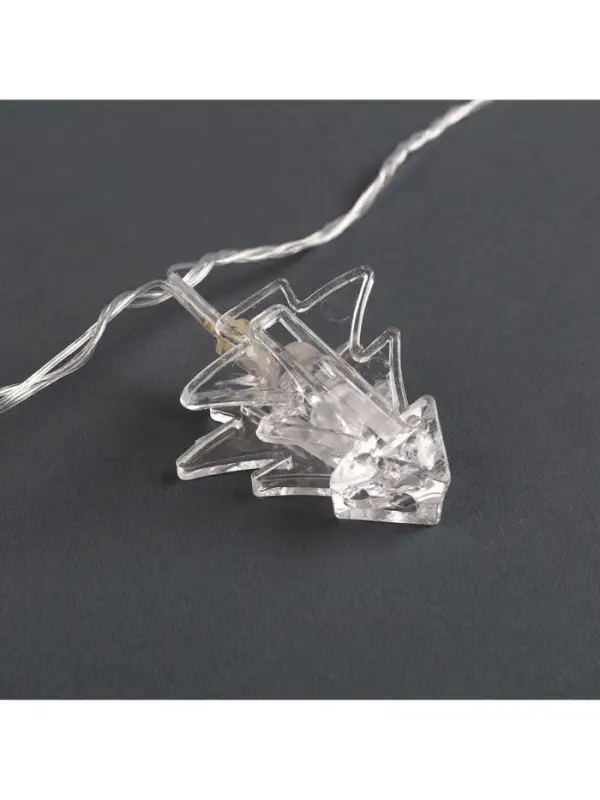 Гирлянда &laquo;Нить&raquo; 4.5 м с насадками &laquo;Прищепки-ёлочки&raquo;, IP20, прозрачная нить, 20 LED, свечение тёплое белое, 220 В