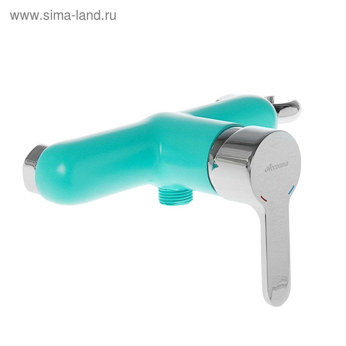 Смеситель для душа Accoona A8067M, однорычажный, бирюзовый Смеситель для душа Accoona A8067M, однорычажный, бирюзовый
