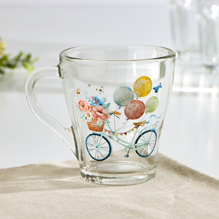 Кружка стеклянная «Грация. Романтика», 250 мл