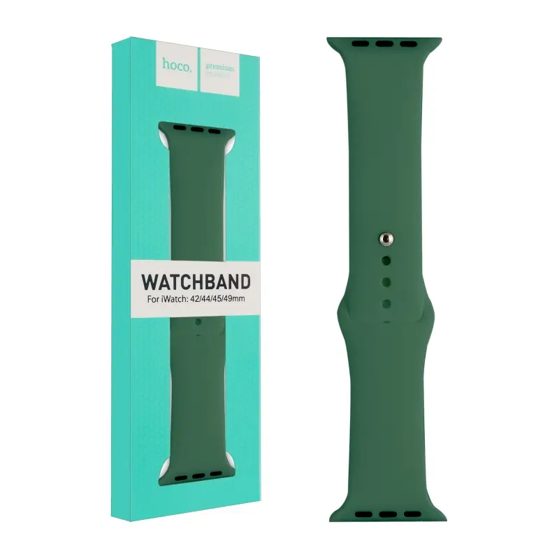 Ремешок для Apl watch 42/44/45mm WA01 Flexible series classic sports silicone stap alfalfa HOCO