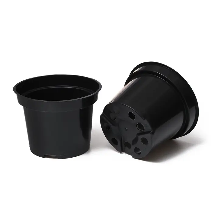Горшок для рассады, 2 л, d = 17,5 см, h = 13 см, пластик, чёрный, Greengo Горшок для рассады, 2 л, d = 17,5 см, h = 13 см, пластик, чёрный, Greengo
