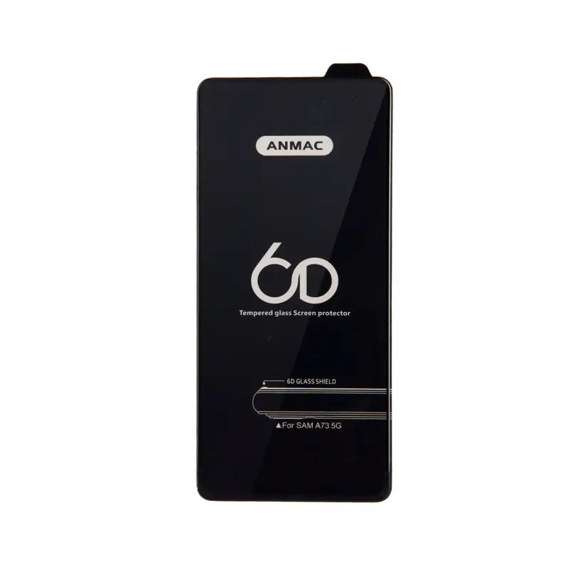 Защитное стекло SAM A73 Anmac 6D Black без упаковки Арт.1137293 (10 шт./уп.)