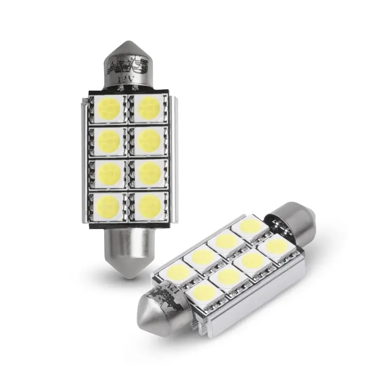C009A T11/белый/ (SV 8.5) 8x5050 SMD 41mm CANBUS, коробка 2 шт.