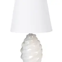 Лампа настольная E27 40Вт "Ракушка" беж перламутр 20х20х32 см