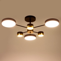 Люстра 86507/6 LED 63Вт 3000-6000К черный-золото 72х72х23 см BayerLux