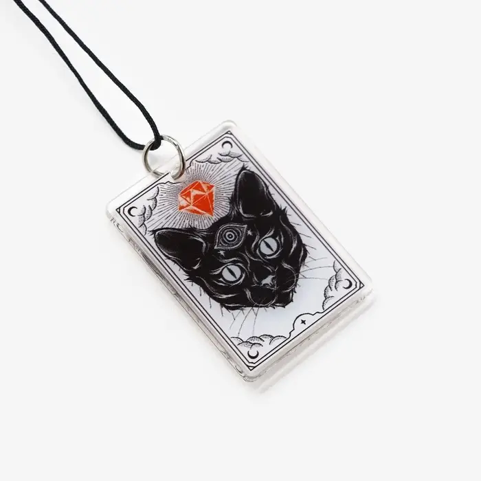 Брелок бусы для ключей, обвес на сумку &laquo;Черный кот&raquo;, 15&times;2.8 см