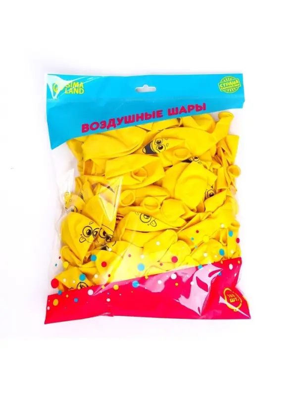 Воздушные шары латексные 12" &laquo;Улыбки мордочки&raquo;, 100 шт.