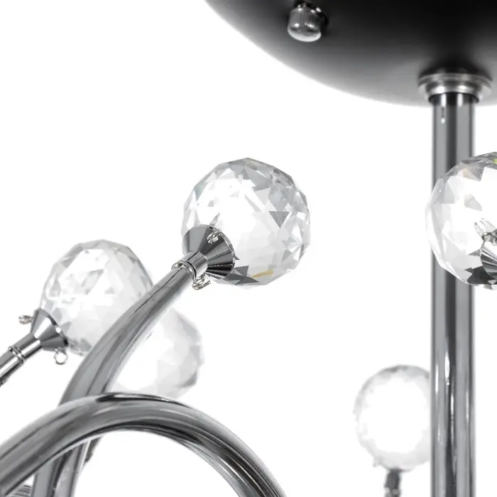 Светильник потолочный BayerLux &laquo;Марианна&raquo;, люстра 8хЕ27, 40 Вт, чёрный, 77&times;77&times;33 см