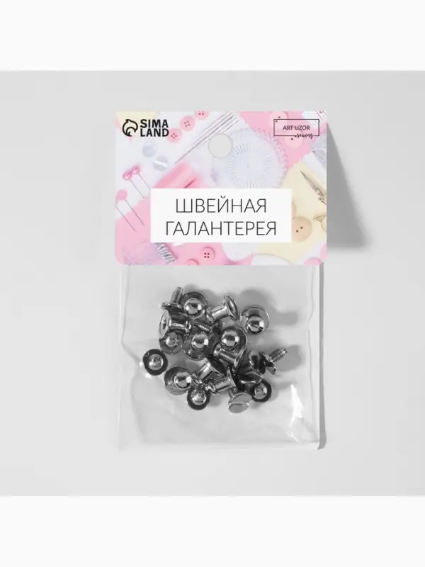 Кобурный винт d=5/8&times;9 мм, 10 шт., цвет серебряный