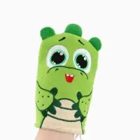 Мочалка детская для купания &laquo;Крокодильчик Кроки&raquo;, варежка, из махры, ЦЫП-ЦЫП