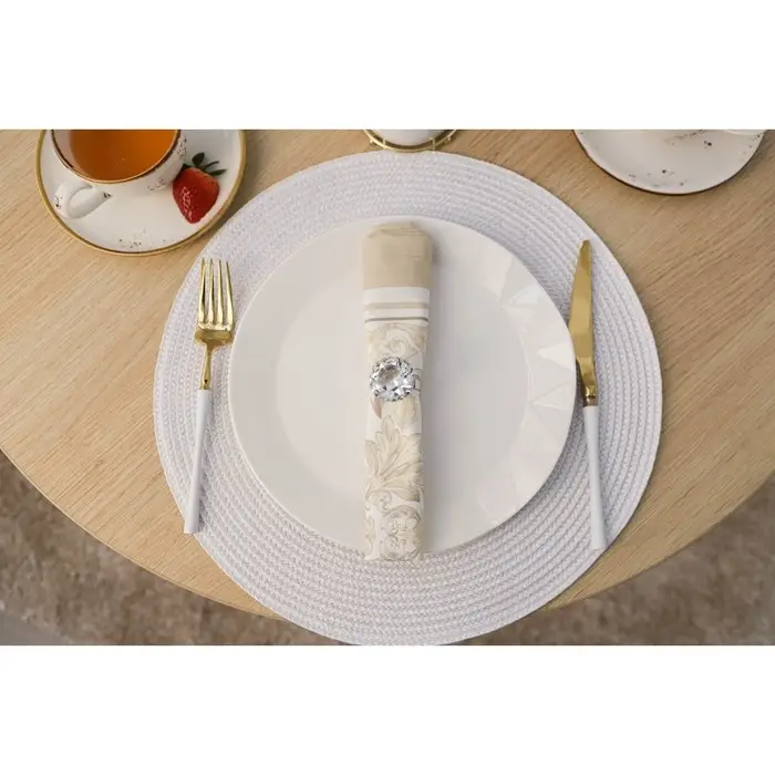 Салфетка сервировочная на стол Доляна &laquo;Лофт&raquo;, d=38 см, белая