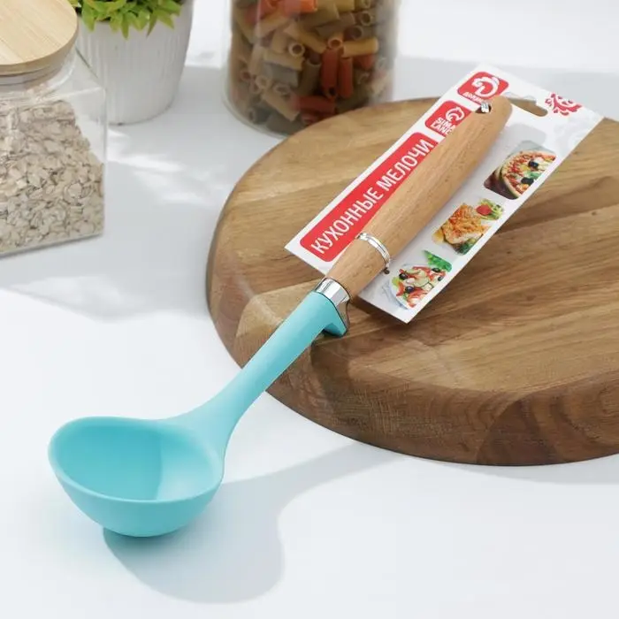 Половник Доляна «Лагуна», 29×8×3,5 см, цвет голубой Половник Доляна «Лагуна», 29×8×3,5 см, цвет голубой