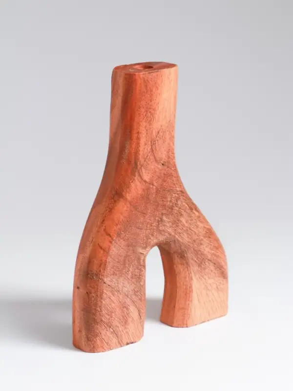 Ваза для сухоцветов &laquo;Корень&raquo;, 12&times;3&times;18 см, дерево джати, коричневая