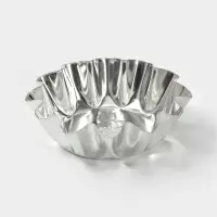 Форма для выпечки ромовой бабы, d=11.1 см, h=3.6 см, жесть, серебристая