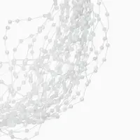 Чокер на леске многослойный &laquo;Жемчужная Богема&raquo;, бусина №3, L=43 см, белый