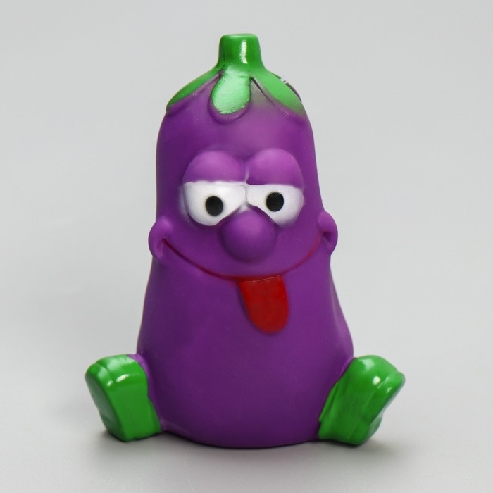 Игрушка пищащая  Игрушка пищащая "Весёлый баклажан", 10 см