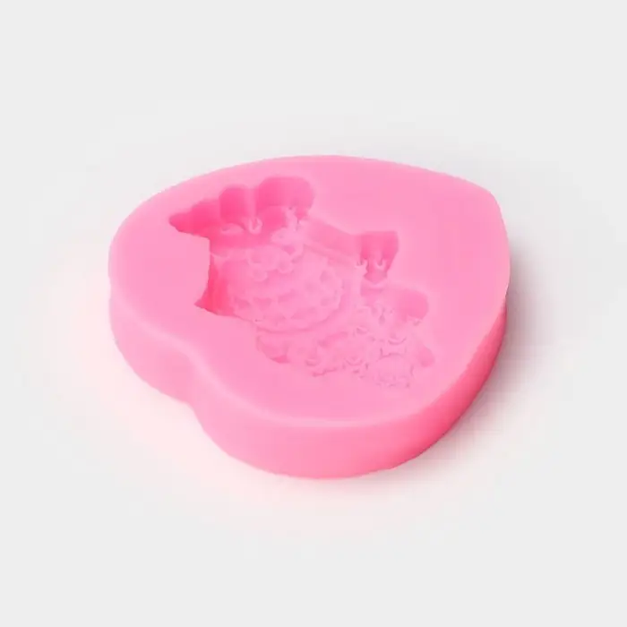 Молд для заливки &laquo;Монстрик&raquo;, силикон, 6.5&times;6.8&times;1.3 см, розовый