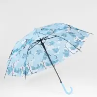 Зонт - трость полуавтоматический &laquo;Листопад&raquo;, 8 спиц, R=45/55 см, d=90 см, МИКС