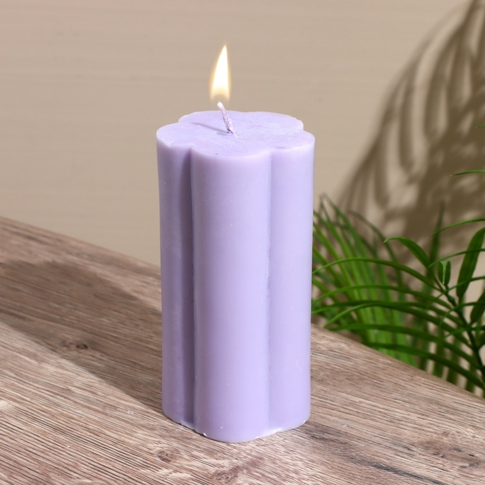 Свеча  Свеча "Цветок" 6х6х12 см, соевый воск МИКС