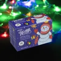 Гирлянда &laquo;Нить&raquo; 2.5 м, IP20, прозрачная нить, 25 LED, свечение мульти, фиксинг, 220 В