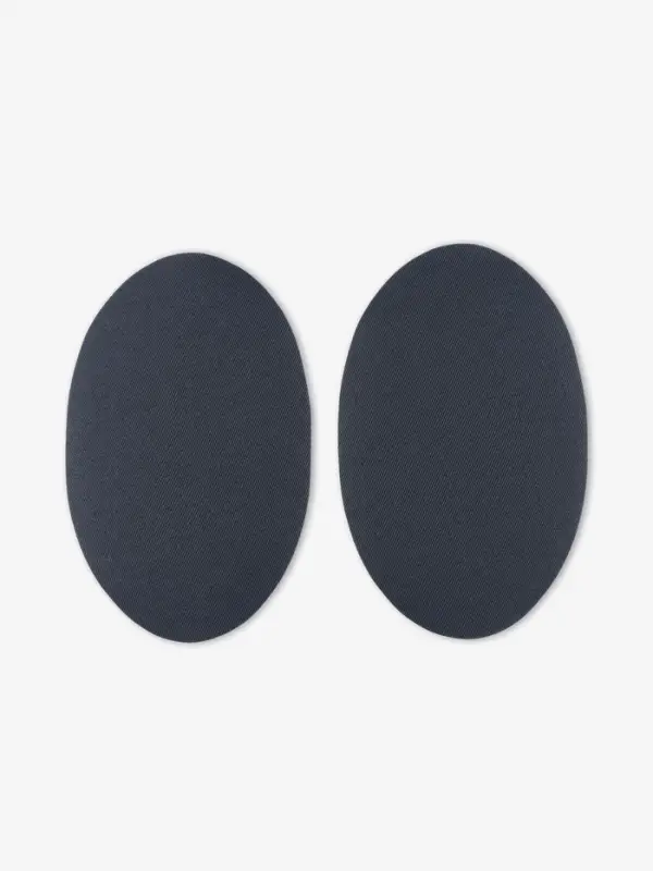 Заплатки для одежды, 15.5&times;9.5 см, термоклеевые, 2 шт., тёмно-серые