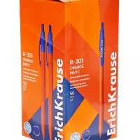 Ручка шариковая ErichKrause R-301 Matic Orange, узел 0.7 мм, автоматическая, стержень синий