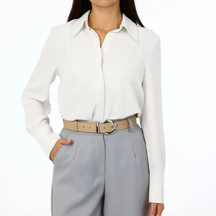 Ремень женский с винтом, 110&times;3.3 см, пряжка металл, серебристая, бежевый