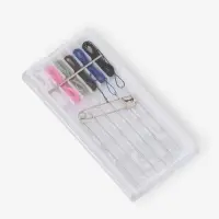 Швейный набор дорожный, 15 предметов, в пластиковом футляре, 7.5&times;3.5 см