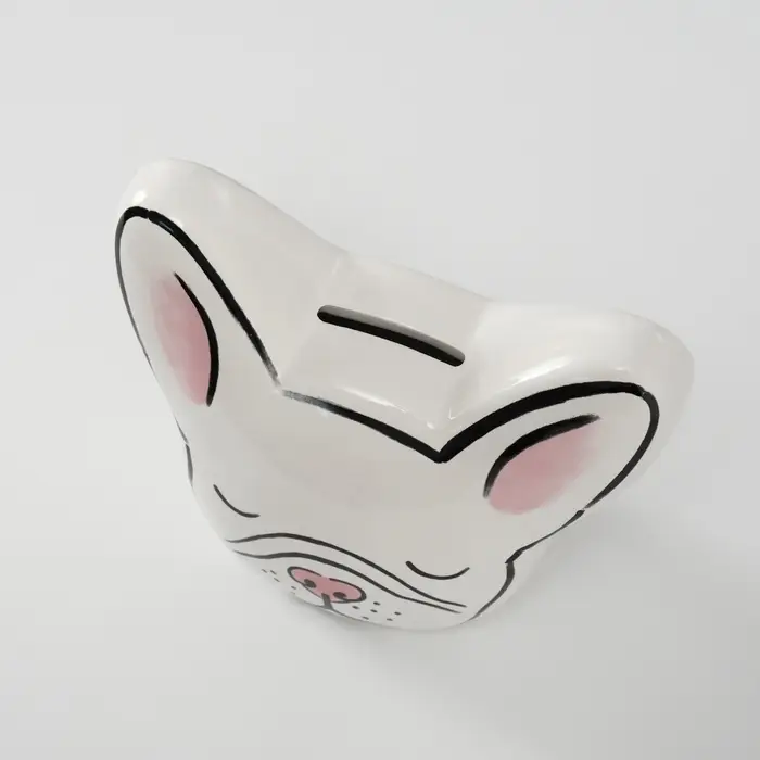 Копилка для денег &laquo;Белый бульдог&raquo;, керамика, 8&times;14.5&times;12.1 см