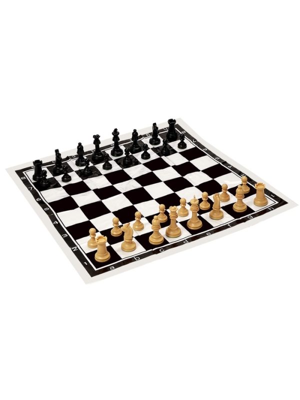 Шахматы 50 х 50 см, король h-7 см, d-3.2 см, фигуры пластик Шахматы 50 х 50 см, король h-7 см, d-3.2 см, фигуры пластик