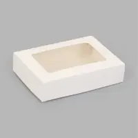 Коробка самосборная с окном, 22&times;16&times;5 см, белая