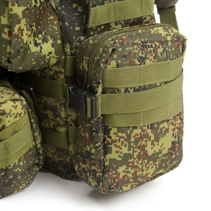 Рюкзак тактический туристический Storm tactic, 50 л, с карманами, расцветка пиксели, оливковый