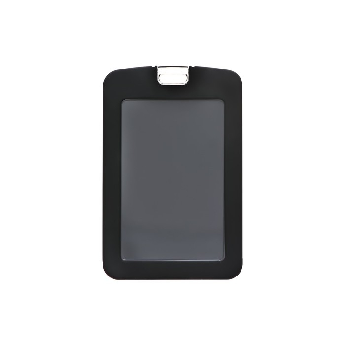 Бейдж вертикальный, внешний 110х70 мм, внутренний 83х52 мм, силиконовый, черный Бейдж вертикальный, внешний 110х70 мм, внутренний 83х52 мм, силиконовый, черный