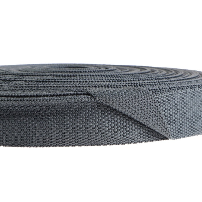 Стропа ременная 30 мм, для окантовки eva ковриков, катушка 50 м, тёмно-серая