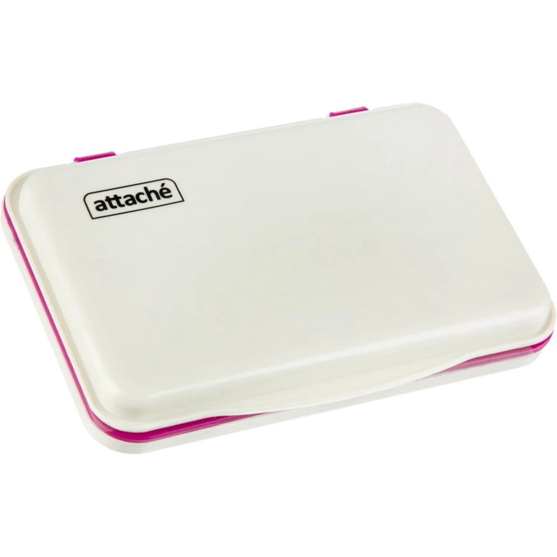 Подушка штемпельная настольная Attache фиолет 70х103 мм пластик