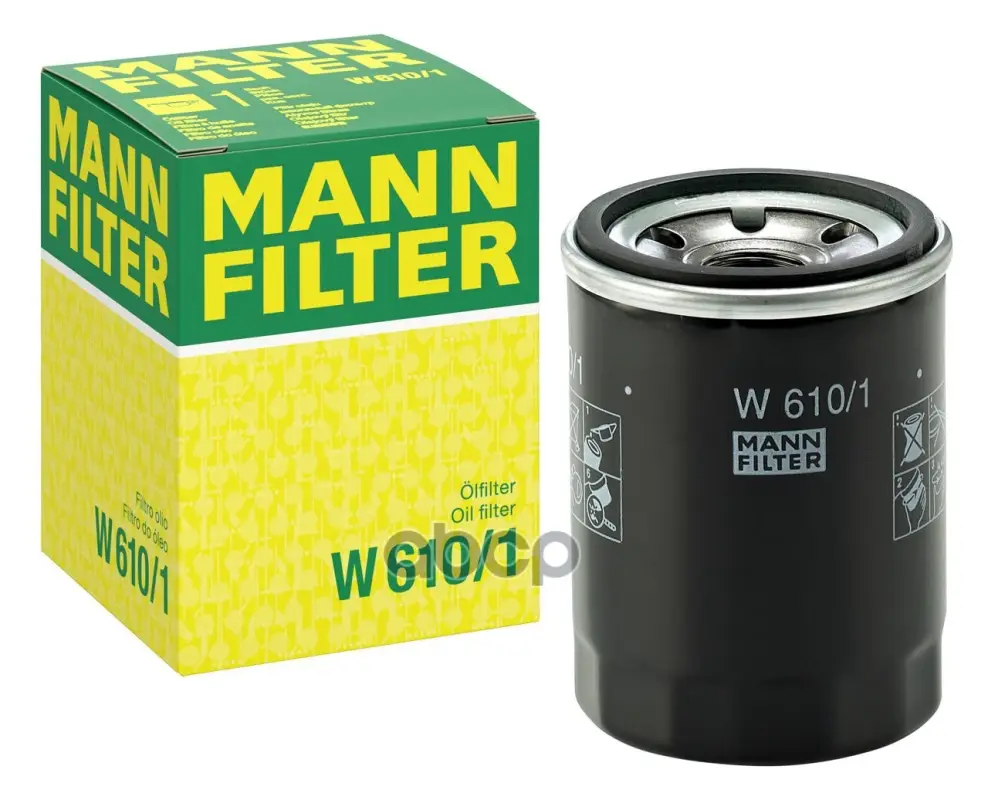 фильтр масляный MANN-FILTER арт. W610/1