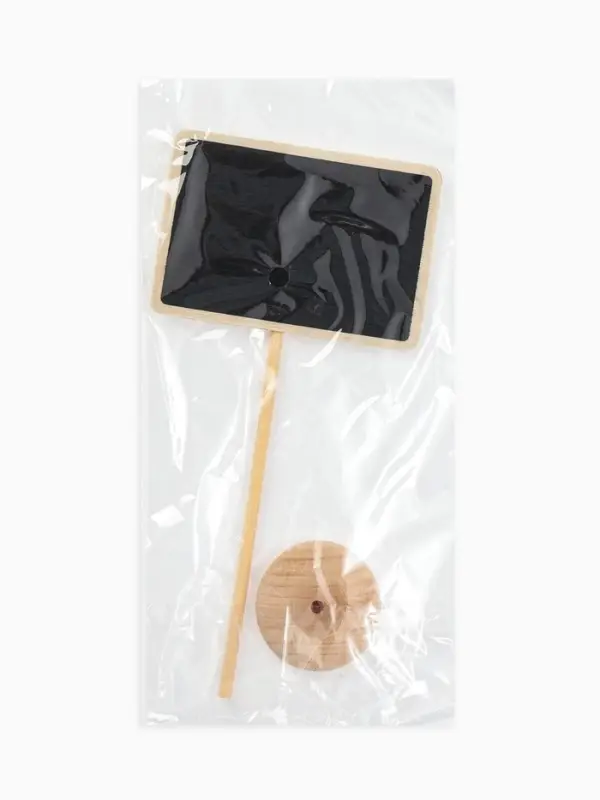 Ценник меловой на ножке &laquo;Прямоугольник&raquo;, 17&times;8 см, чёрный