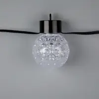 Умная гирлянда &laquo;Нить&raquo; 6 м с насадками &laquo;Пузырьки&raquo;, IP20, тёмная нить, 20 LED, свечение RGB, USB