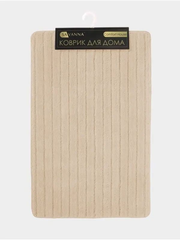 Коврик Savanna, 50&times;80 см, ворс 1 см, микрофибра, бежевый