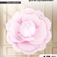 Воздушный шар фольгированный 19" &laquo;Цветок. Розовая камелия&raquo;